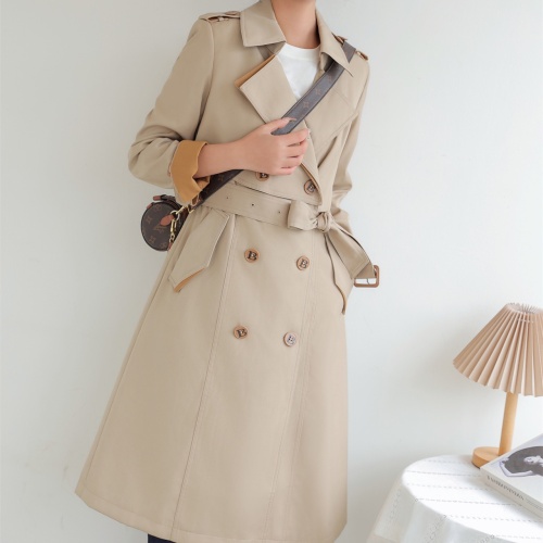 Cheap Burberry Trench Coat Long Sleeved For Women #1187717 Replica Wholesale [p.14781.12 RUB] [ITEM#1187717] on Replica Burberry Trench Coat