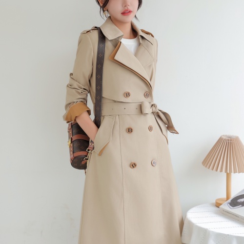 Cheap Burberry Trench Coat Long Sleeved For Women #1187717 Replica Wholesale [p.14781.12 RUB] [ITEM#1187717] on Replica Burberry Trench Coat