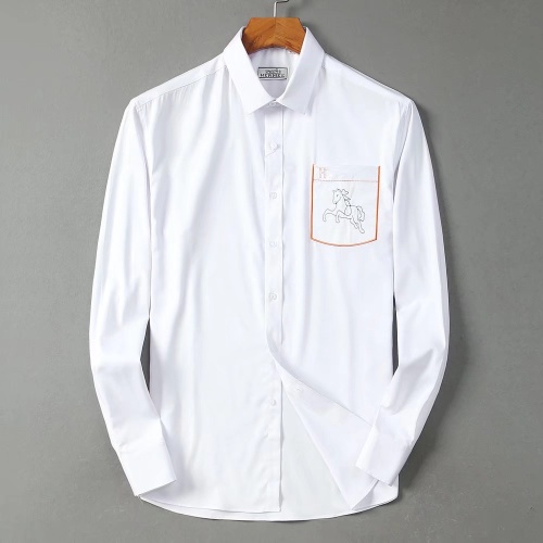 Cheap Hermes Shirts Long Sleeved For Men #1192226 Replica Wholesale [$42.00 USD] [ITEM#1192226] on Replica Hermes Shirts