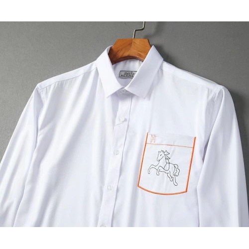 Cheap Hermes Shirts Long Sleeved For Men #1192226 Replica Wholesale [$42.00 USD] [ITEM#1192226] on Replica Hermes Shirts