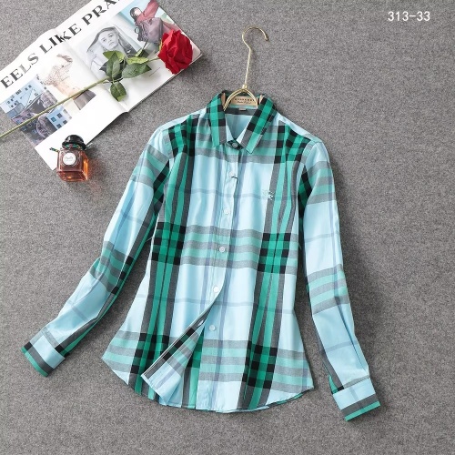 Cheap Burberry Shirts Long Sleeved For Women #1192301 Replica Wholesale [$38.00 USD] [ITEM#1192301] on Replica Burberry Shirts