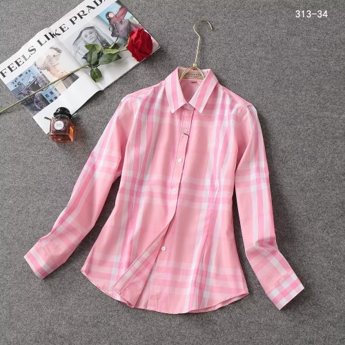 Cheap Burberry Shirts Long Sleeved For Women #1192302 Replica Wholesale [$38.00 USD] [ITEM#1192302] on Replica Burberry Shirts