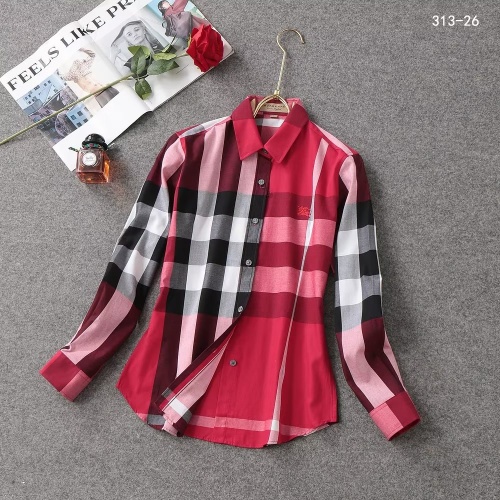 Cheap Burberry Shirts Long Sleeved For Women #1192310 Replica Wholesale [$38.00 USD] [ITEM#1192310] on Replica Burberry Shirts