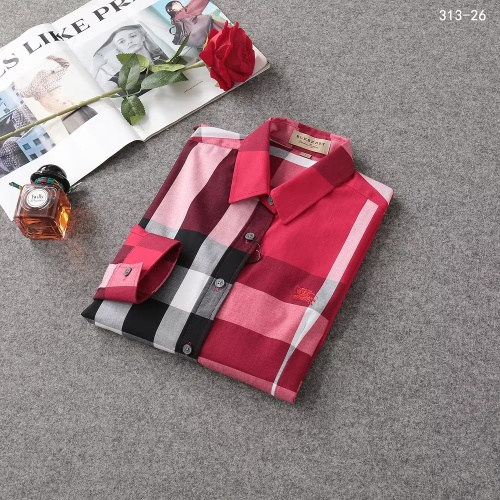 Cheap Burberry Shirts Long Sleeved For Women #1192310 Replica Wholesale [$38.00 USD] [ITEM#1192310] on Replica Burberry Shirts