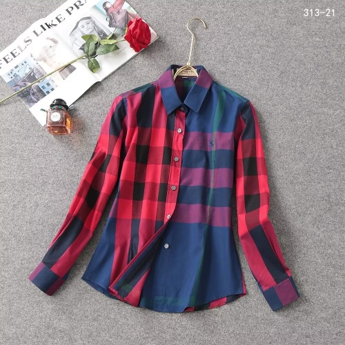 Cheap Burberry Shirts Long Sleeved For Women #1192312 Replica Wholesale [$38.00 USD] [ITEM#1192312] on Replica Burberry Shirts