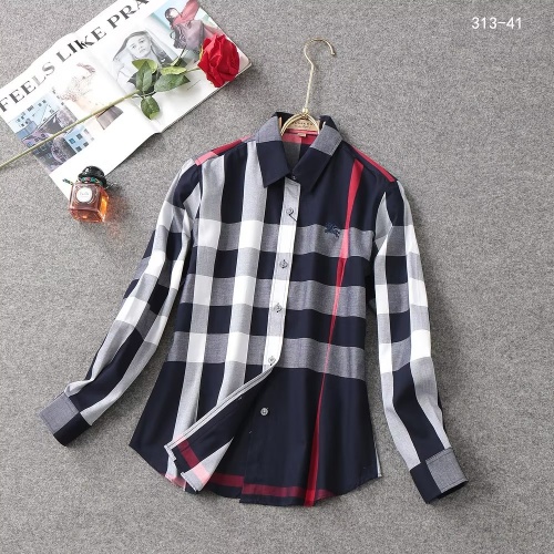 Cheap Burberry Shirts Long Sleeved For Women #1192318 Replica Wholesale [$38.00 USD] [ITEM#1192318] on Replica Burberry Shirts