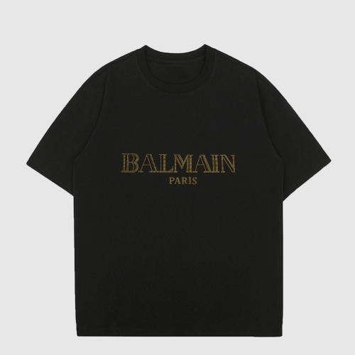 Cheap Balmain T-Shirts Short Sleeved For Unisex #1195245 Replica Wholesale [$27.00 USD] [ITEM#1195245] on Replica Balmain T-Shirts