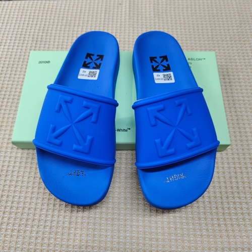 Cheap Off-White Slippers For Men #1195446 Replica Wholesale [$45.00 USD] [ITEM#1195446] on Replica Off-White Slippers