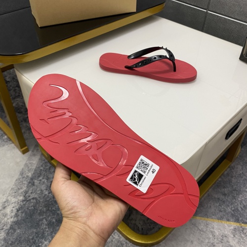 Cheap Christian Louboutin CL Slippers For Women #1195451 Replica Wholesale [$42.00 USD] [ITEM#1195451] on Replica Christian Louboutin CL Slippers