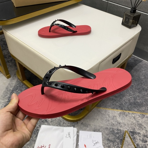 Cheap Christian Louboutin CL Slippers For Men #1195452 Replica Wholesale [$42.00 USD] [ITEM#1195452] on Replica Christian Louboutin CL Slippers