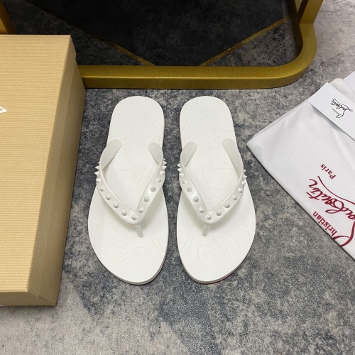 Cheap Christian Louboutin CL Slippers For Women #1195453 Replica Wholesale [$42.00 USD] [ITEM#1195453] on Replica Christian Louboutin CL Slippers