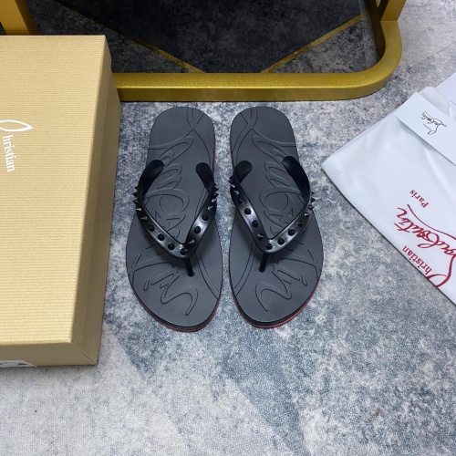 Cheap Christian Louboutin CL Slippers For Men #1195456 Replica Wholesale [$42.00 USD] [ITEM#1195456] on Replica Christian Louboutin CL Slippers