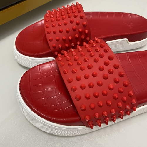 Cheap Christian Louboutin CL Slippers For Men #1195457 Replica Wholesale [$64.00 USD] [ITEM#1195457] on Replica Christian Louboutin CL Slippers