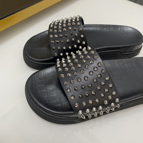 Cheap Christian Louboutin CL Slippers For Men #1195458 Replica Wholesale [$64.00 USD] [ITEM#1195458] on Replica Christian Louboutin CL Slippers