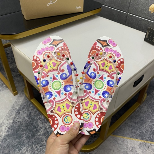 Cheap Christian Louboutin CL Slippers For Women #1195476 Replica Wholesale [$45.00 USD] [ITEM#1195476] on Replica Christian Louboutin CL Slippers