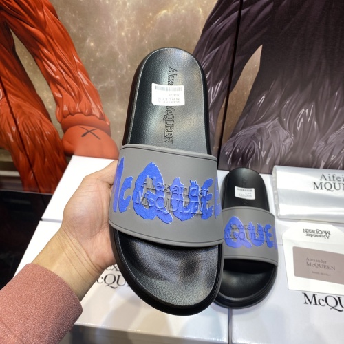 Cheap Alexander McQueen Slippers For Men #1195645 Replica Wholesale [$45.00 USD] [ITEM#1195645] on Replica Alexander McQueen Slippers