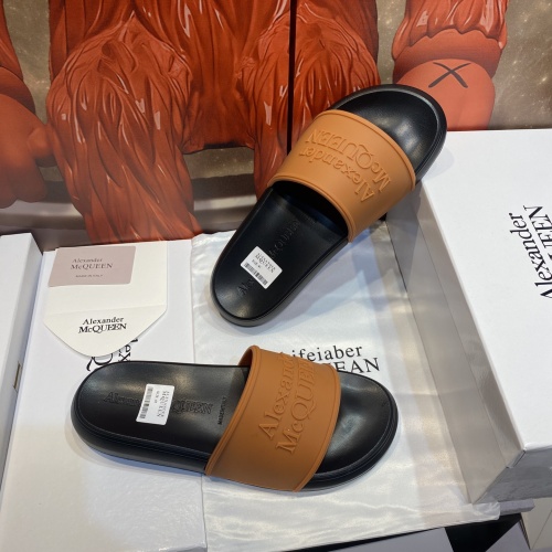 Cheap Alexander McQueen Slippers For Men #1195656 Replica Wholesale [$45.00 USD] [ITEM#1195656] on Replica Alexander McQueen Slippers