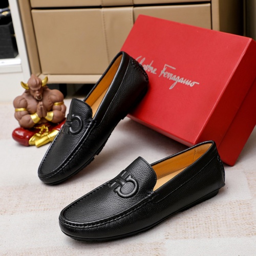 Cheap Salvatore Ferragamo Leather Shoes For Men #1195807 Replica Wholesale [$68.00 USD] [ITEM#1195807] on Replica Salvatore Ferragamo Leather Shoes