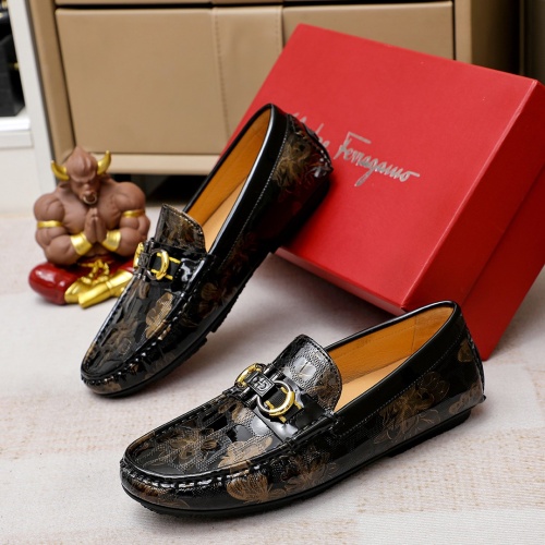 Cheap Salvatore Ferragamo Leather Shoes For Men #1195861 Replica Wholesale [$68.00 USD] [ITEM#1195861] on Replica Salvatore Ferragamo Leather Shoes