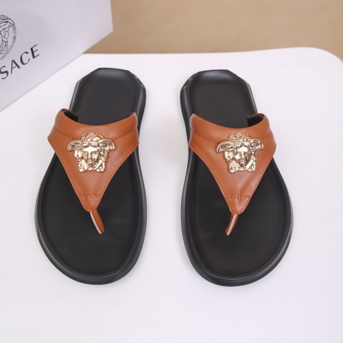 Cheap Versace Slippers For Men #1196106 Replica Wholesale [$42.00 USD] [ITEM#1196106] on Replica Versace Slippers