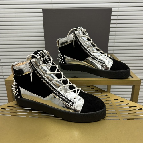 Cheap Giuseppe Zanotti High Tops Shoes For Men #1196112 Replica Wholesale [$102.00 USD] [ITEM#1196112] on Replica Giuseppe Zanotti High Tops Shoes