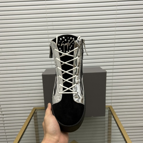 Cheap Giuseppe Zanotti High Tops Shoes For Men #1196112 Replica Wholesale [$102.00 USD] [ITEM#1196112] on Replica Giuseppe Zanotti High Tops Shoes