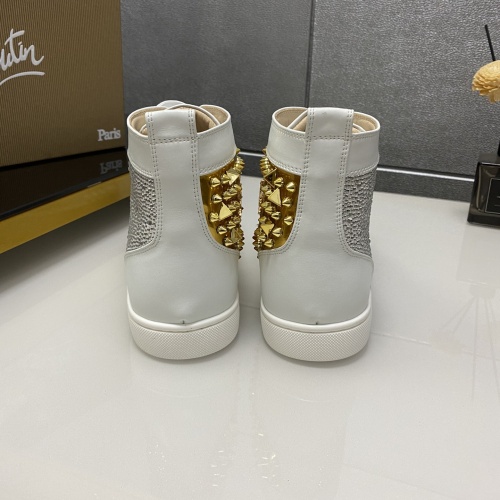 Cheap Christian Louboutin High Top Shoes For Men #1196117 Replica Wholesale [$98.00 USD] [ITEM#1196117] on Replica Christian Louboutin High Top Shoes