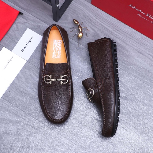 Cheap Salvatore Ferragamo Leather Shoes For Men #1196142 Replica Wholesale [$76.00 USD] [ITEM#1196142] on Replica Salvatore Ferragamo Leather Shoes