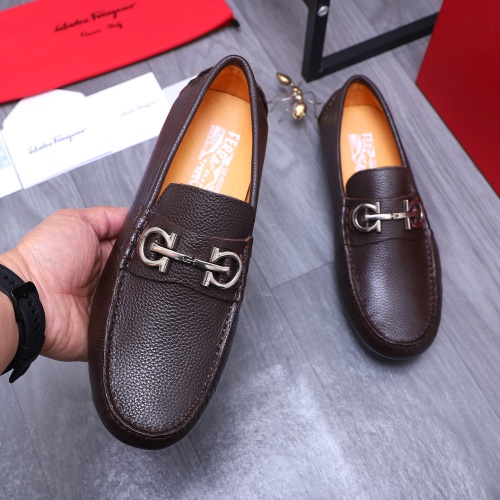 Cheap Salvatore Ferragamo Leather Shoes For Men #1196142 Replica Wholesale [$76.00 USD] [ITEM#1196142] on Replica Salvatore Ferragamo Leather Shoes