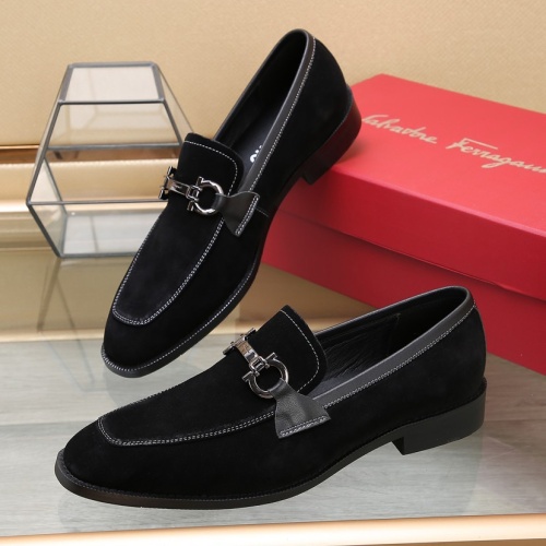 Cheap Salvatore Ferragamo Leather Shoes For Men #1196397 Replica Wholesale [$92.00 USD] [ITEM#1196397] on Replica Salvatore Ferragamo Leather Shoes