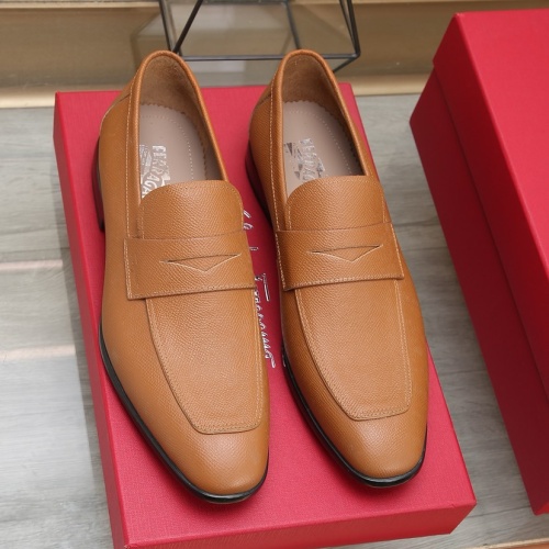 Cheap Salvatore Ferragamo Leather Shoes For Men #1196406 Replica Wholesale [$125.00 USD] [ITEM#1196406] on Replica Salvatore Ferragamo Leather Shoes
