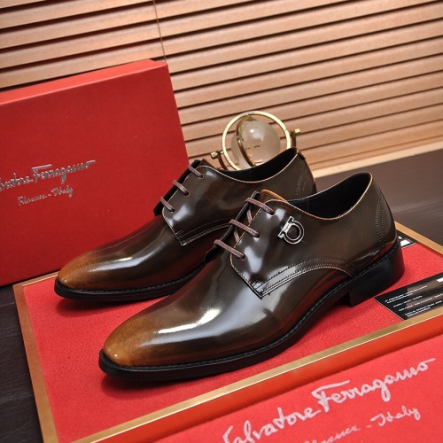 Cheap Salvatore Ferragamo Leather Shoes For Men #1196415 Replica Wholesale [$98.00 USD] [ITEM#1196415] on Replica Salvatore Ferragamo Leather Shoes