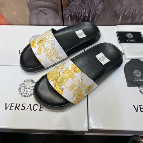 Cheap Versace Slippers For Men #1196523 Replica Wholesale [$45.00 USD] [ITEM#1196523] on Replica Versace Slippers