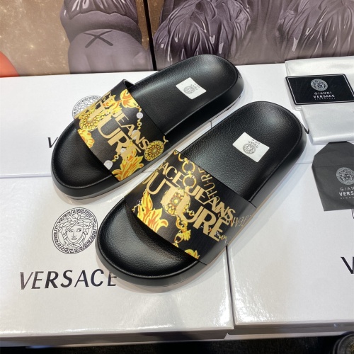 Cheap Versace Slippers For Men #1196525 Replica Wholesale [$45.00 USD] [ITEM#1196525] on Replica Versace Slippers