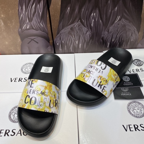 Cheap Versace Slippers For Men #1196526 Replica Wholesale [$45.00 USD] [ITEM#1196526] on Replica Versace Slippers