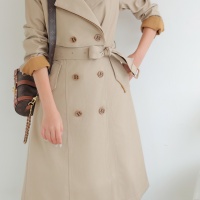 Cheap Burberry Trench Coat Long Sleeved For Women #1187717 Replica Wholesale [p.14781.12 RUB] [ITEM#1187717] on Replica Burberry Trench Coat