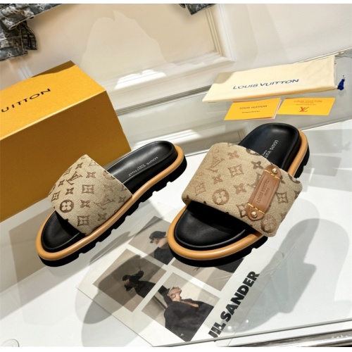 Cheap Louis Vuitton Slippers For Women #1196931 Replica Wholesale [$72.00 USD] [ITEM#1196931] on Replica Louis Vuitton Slippers