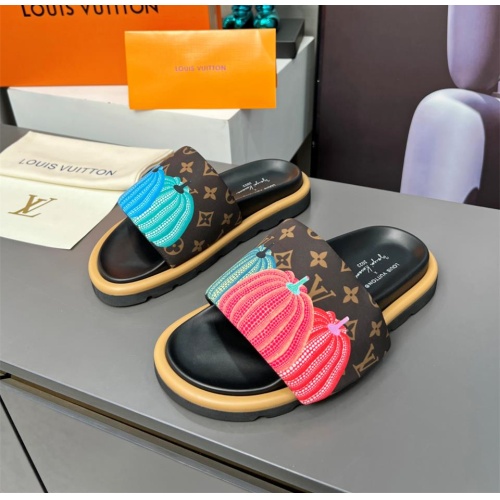 Cheap Louis Vuitton Slippers For Women #1196953 Replica Wholesale [$72.00 USD] [ITEM#1196953] on Replica Louis Vuitton Slippers