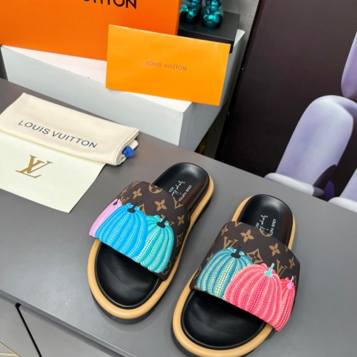 Cheap Louis Vuitton Slippers For Women #1196953 Replica Wholesale [$72.00 USD] [ITEM#1196953] on Replica Louis Vuitton Slippers