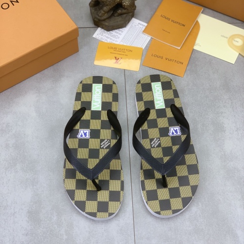 Cheap Louis Vuitton Slippers For Men #1197361 Replica Wholesale [$45.00 USD] [ITEM#1197361] on Replica Louis Vuitton Slippers