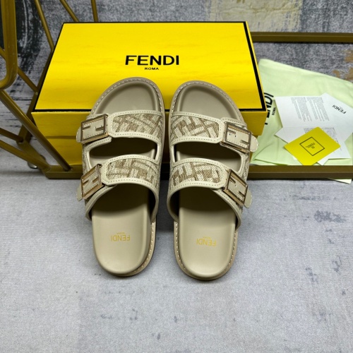 Cheap Fendi Slippers For Men #1197522 Replica Wholesale [$85.00 USD] [ITEM#1197522] on Replica Fendi Slippers