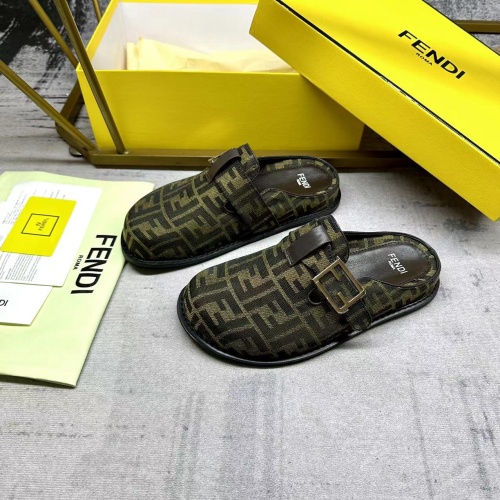 Cheap Fendi Slippers For Men #1197622 Replica Wholesale [$92.00 USD] [ITEM#1197622] on Replica Fendi Slippers