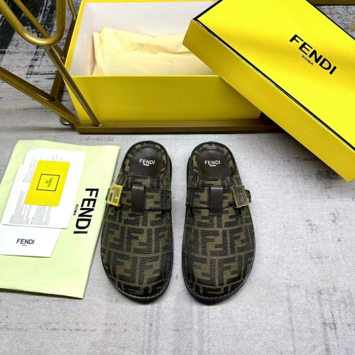 Cheap Fendi Slippers For Men #1197622 Replica Wholesale [$92.00 USD] [ITEM#1197622] on Replica Fendi Slippers