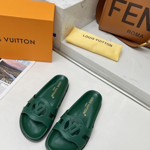 Cheap Louis Vuitton Slippers For Women #1197713 Replica Wholesale [$76.00 USD] [ITEM#1197713] on Replica Louis Vuitton Slippers