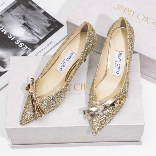 Cheap Jimmy Choo High-Heeled Shoes For Women #1197750 Replica Wholesale [$96.00 USD] [ITEM#1197750] on Replica Jimmy Choo High-Heeled Shoes