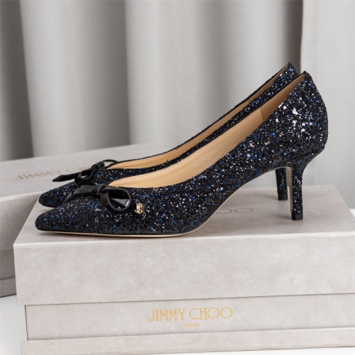 Cheap Jimmy Choo High-Heeled Shoes For Women #1197751 Replica Wholesale [$96.00 USD] [ITEM#1197751] on Replica Jimmy Choo High-Heeled Shoes