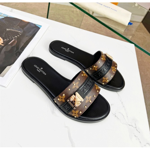 Cheap Louis Vuitton Slippers For Women #1198360 Replica Wholesale [$64.00 USD] [ITEM#1198360] on Replica Louis Vuitton Slippers