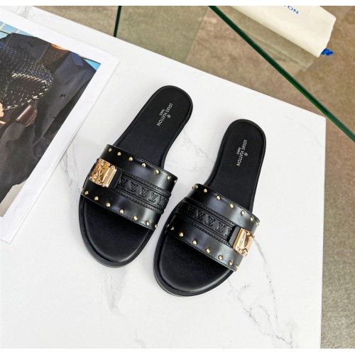 Cheap Louis Vuitton Slippers For Women #1198363 Replica Wholesale [$64.00 USD] [ITEM#1198363] on Replica Louis Vuitton Slippers