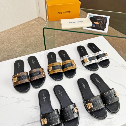 Cheap Louis Vuitton Slippers For Women #1198363 Replica Wholesale [$64.00 USD] [ITEM#1198363] on Replica Louis Vuitton Slippers