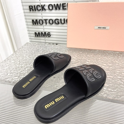 Cheap MIU MIU Slippers For Women #1198395 Replica Wholesale [$108.00 USD] [ITEM#1198395] on Replica MIU MIU Slippers